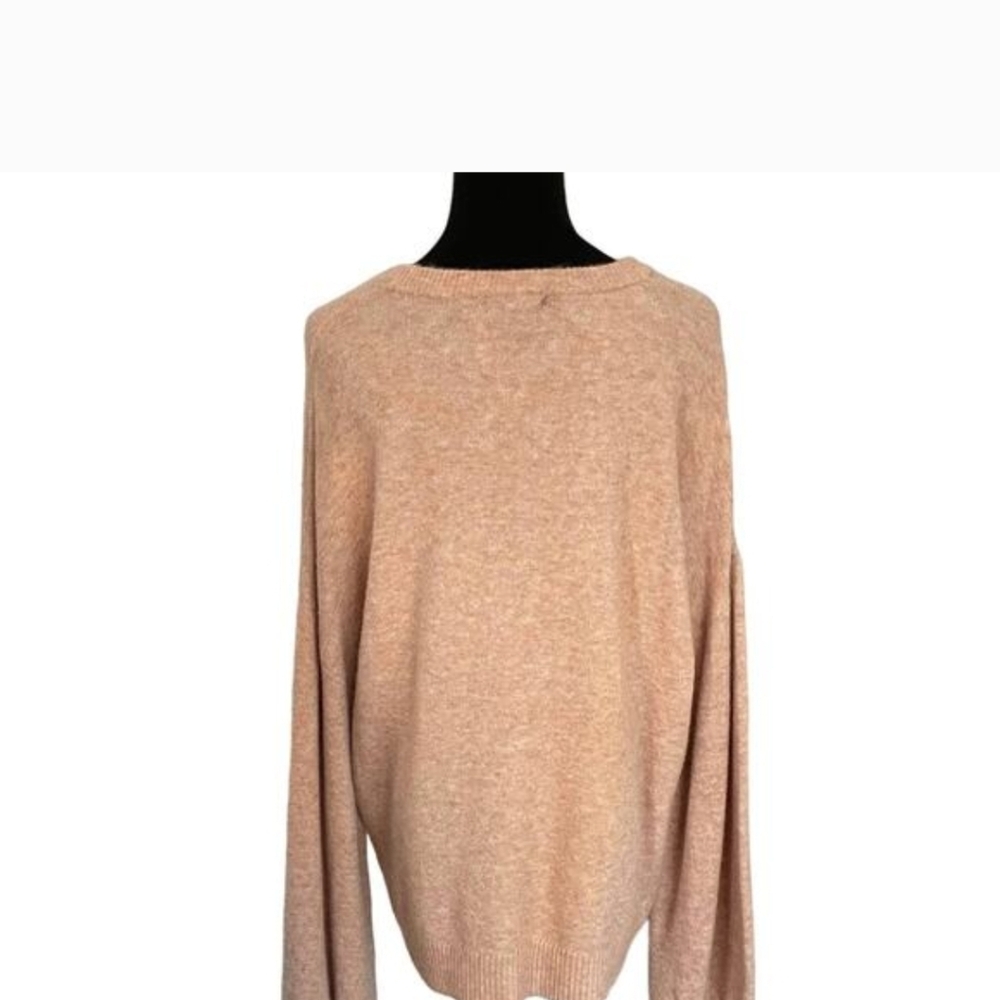 Madewell Balloon Sleeve Pullover Sweater Wool Alpaca Blend Blush Pink Sz L NWT - Picture 3 of 7